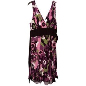 Studio Y Womens Vintage Floral Tie Back Empire Waist Dress Size M Y2K Fairy